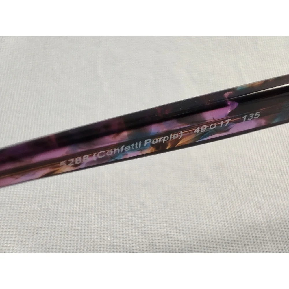Coach HC‎ 6065 5288 Lanie Confetti Purple Eyeglasses Frames 49-17-135